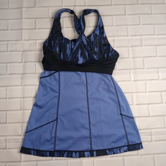 LULULEMON KANTO CATCH ME TANK TOP PAINTED ANIMAL BLUE SIZE 6. - Picture 8 of 13